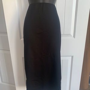 Black midi pencil skirt